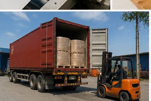 Container being loaded for export shipment